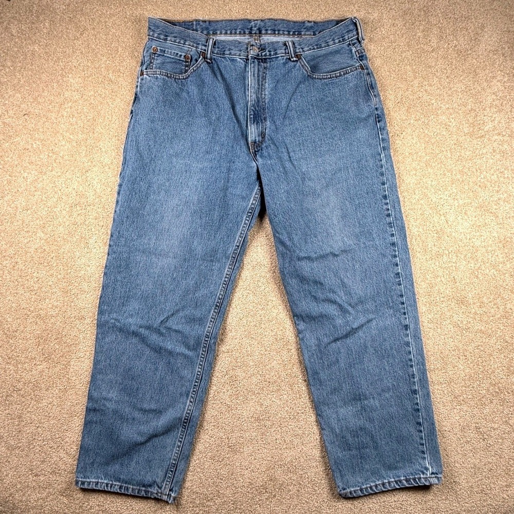 Levis 550 Relaxed Fit Tapered Leg Blue Denim Jeans Mens 40x30 Medium Wash